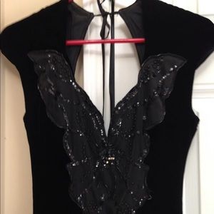 VTG 80’s Okada Beaded velvet dress S